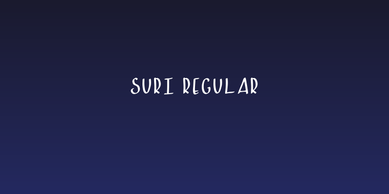 Suri Regular Social Header