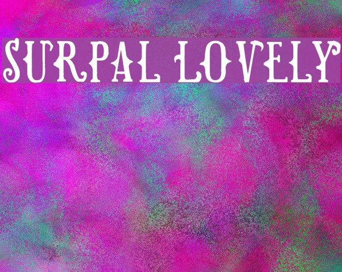 Surpal Lovely Font examples