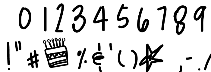 SurprzeBirthday Font OTHER CHARS