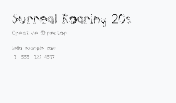 Surreal Roaring 20s Business Card