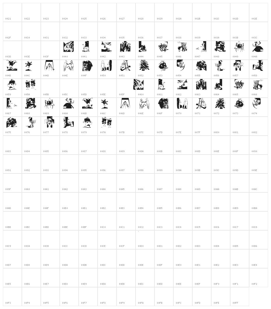 SurrealsmKTwo Character Map