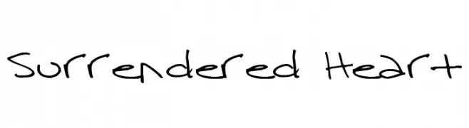 Surrendered Heart  Frei Schriftart Herunterladen