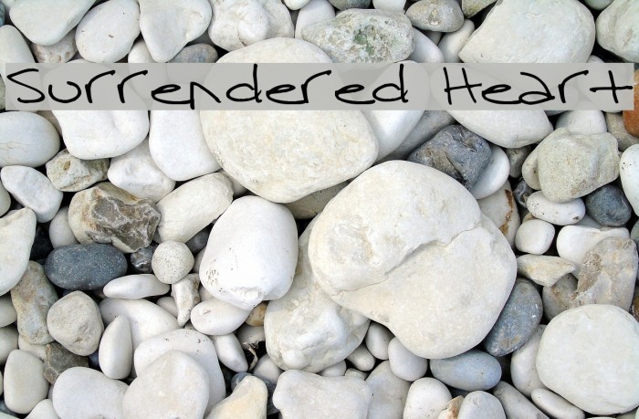 Surrendered Heart Font examples