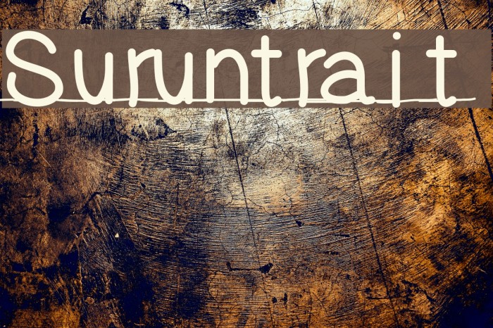 Suruntrait Font examples