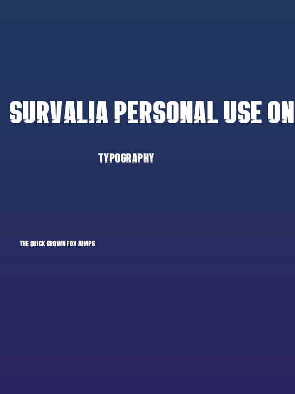Survalia PERSONAL USE ONLY! Poster