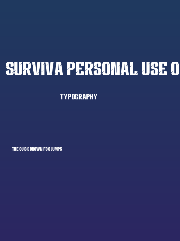 Surviva PERSONAL USE ONLY! Poster