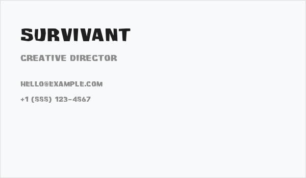 Survivant Business Card