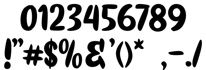 Sushi Delivery Font OTHER CHARS