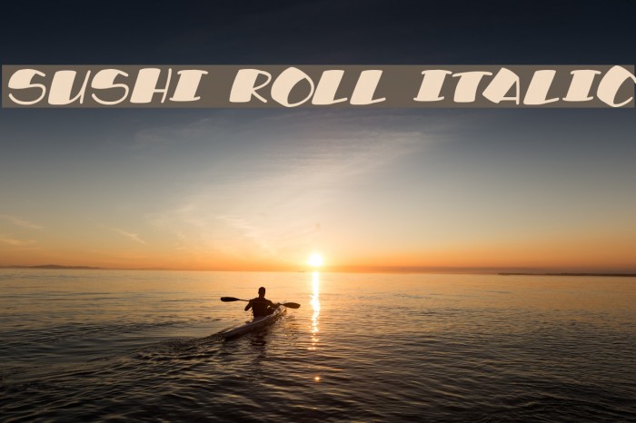 Sushi Roll Italic Font examples