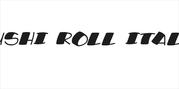 Sushi Roll Italic Logo