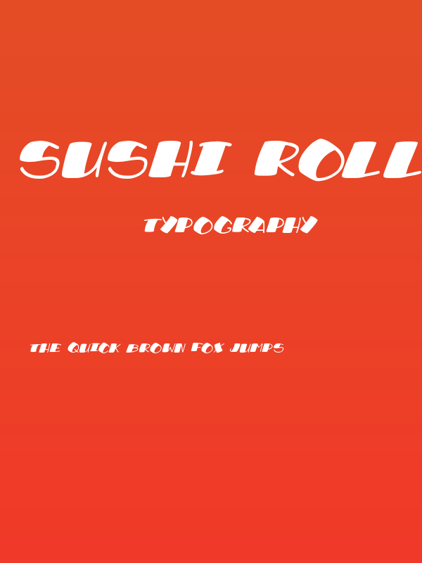 Sushi Roll Italic Poster