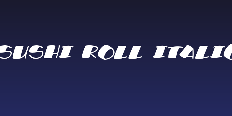 Sushi Roll Italic Social Header