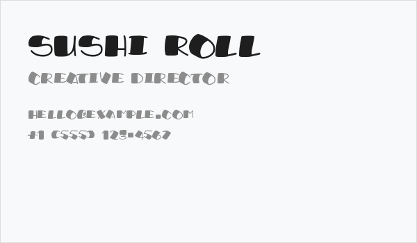 Sushi Roll Business Card
