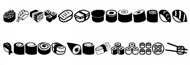 Sushi Sushi Font UPPERCASE