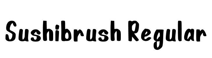 Sushibrush Regular  नि: शुल्क फ़ॉन्ट्स डाउनलोड