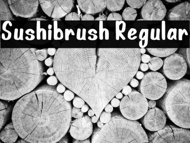 Sushibrush Regular Font examples