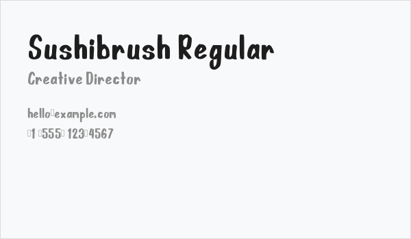 Sushibrush Regular Business Card