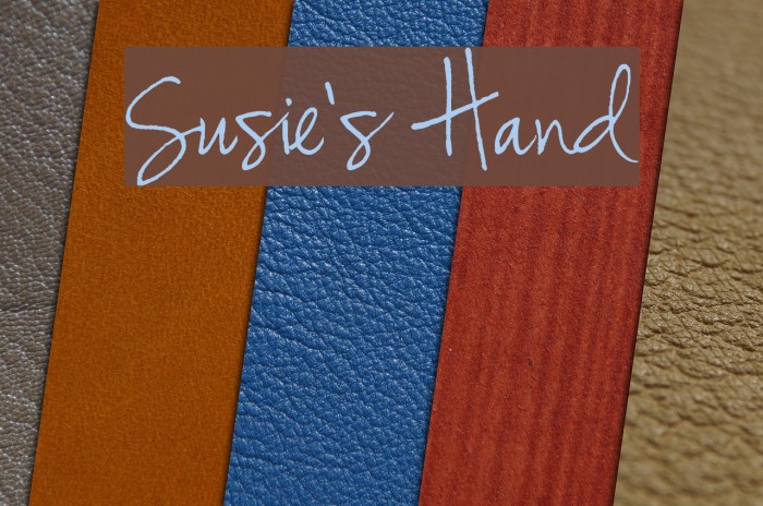 Susie's Hand Font examples