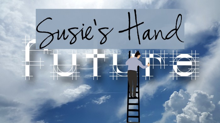 Susie's Hand Font examples