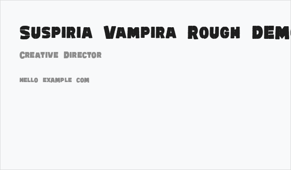 Suspiria Vampira Rough DEMO Regular Business Card