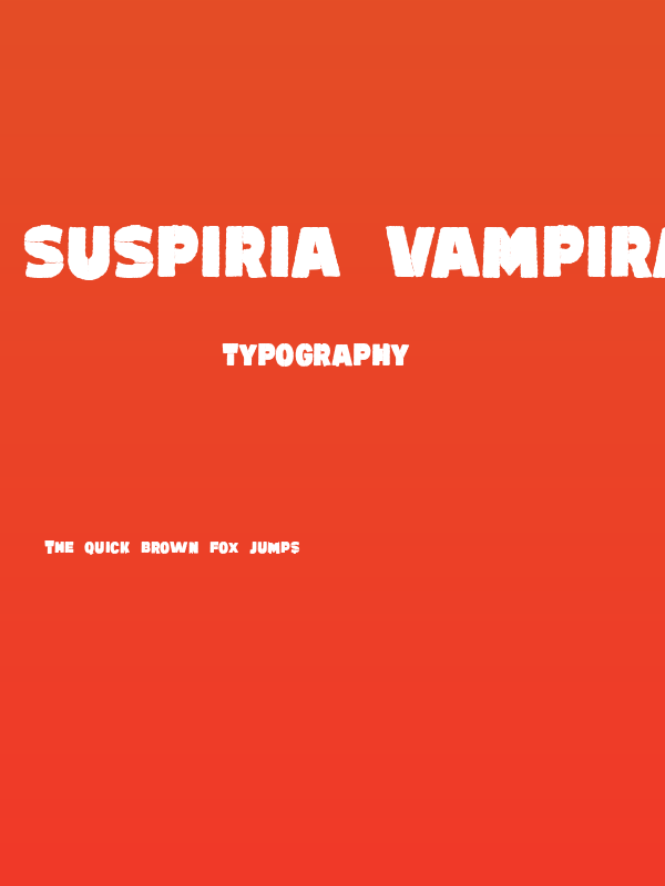 Suspiria Vampira Rough DEMO Regular Poster