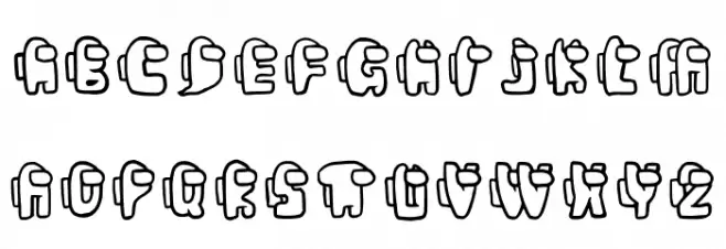 Sussy Baka Regular Шрифта ВЕРХНИЙ