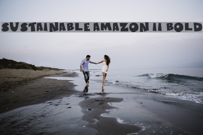 Sustainable Amazon II Bold Font examples