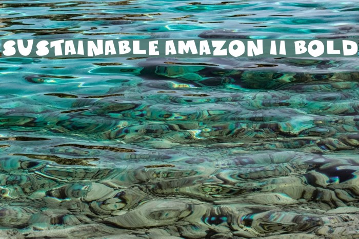 Sustainable Amazon II Bold Font examples