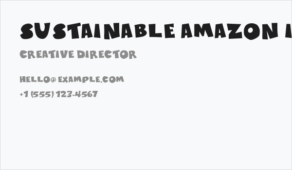 Sustainable Amazon II Bold Business Card