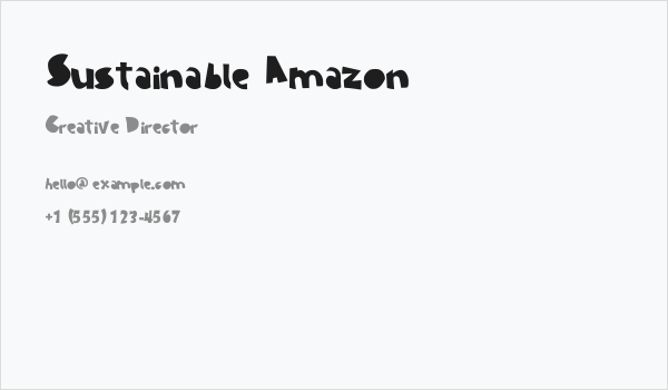 Sustainable Amazon Business Card