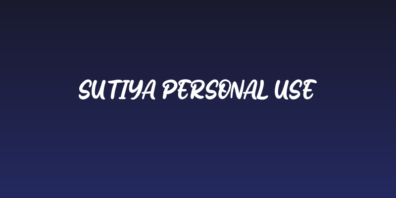 Sutiya Personal Use Social Header