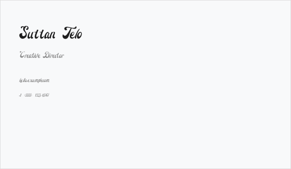 Suttan Telo Business Card