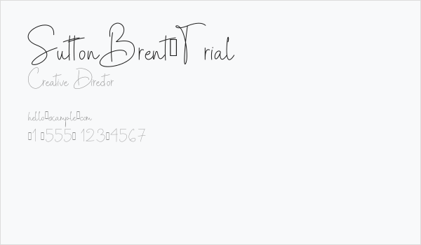 SuttonBrent-Trial Business Card
