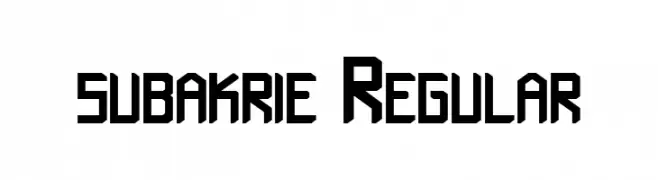 subakrie Regular  تنزيل الخطوط