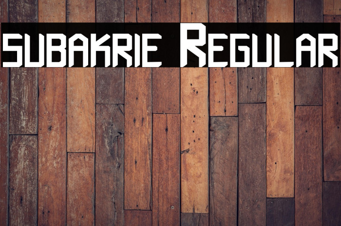 subakrie Regular Example 1