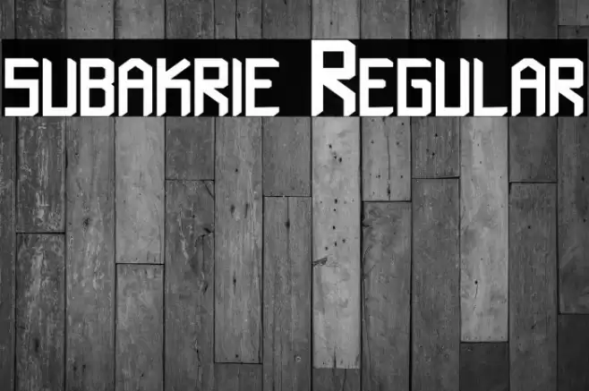 subakrie Regular Font examples