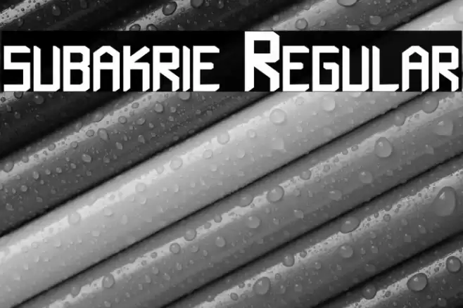 subakrie Regular Font examples