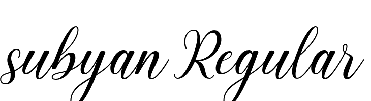 subyan Regular  font caratteri gratis