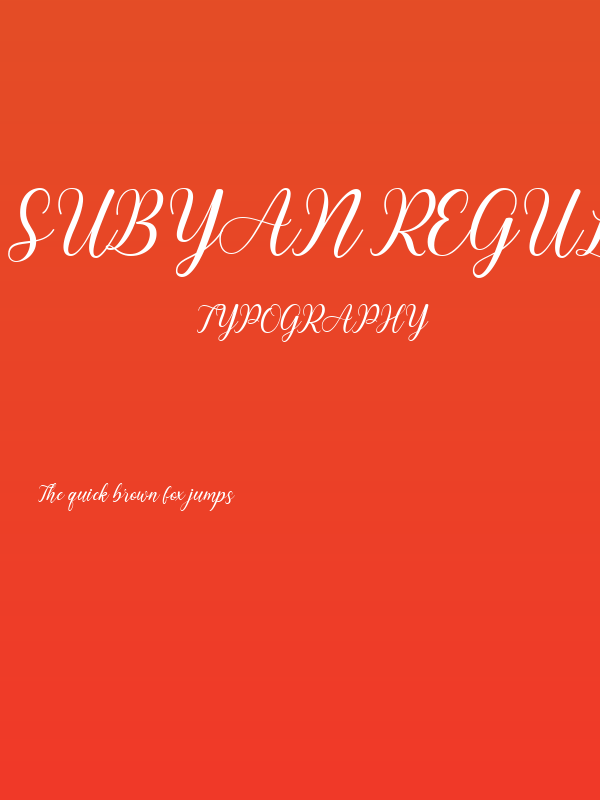 subyan Regular Poster