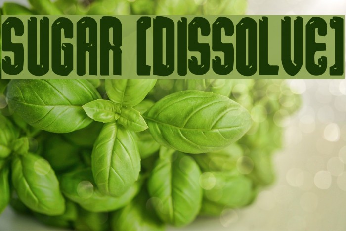 sugar [dissolve] Example 3