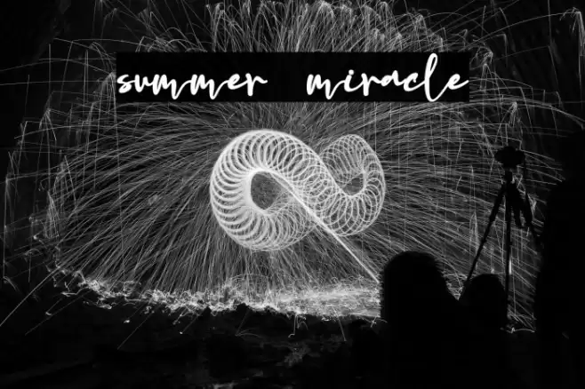 summer miracle Font examples