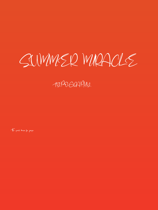 summer miracle Poster