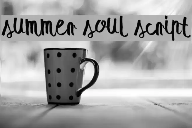 summer soul script Шрифта examples