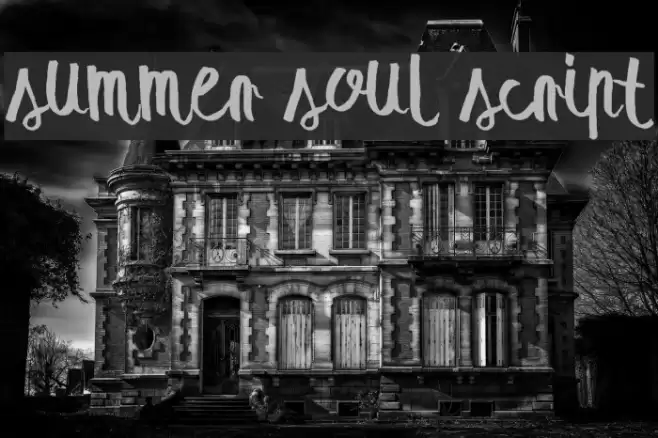 summer soul script Шрифта examples