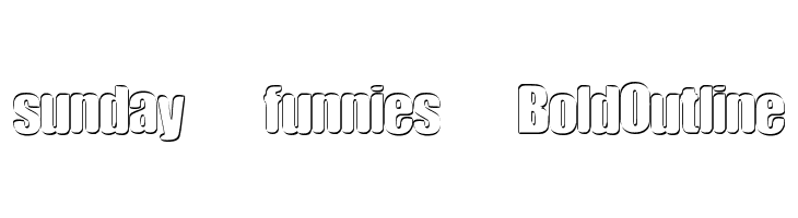 sunday funnies BoldOutline  免费字体下载