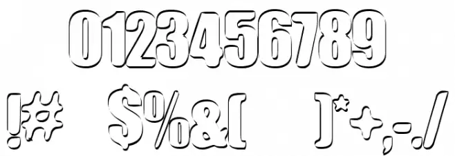 sunday funnies BoldOutline Font OTHER CHARS