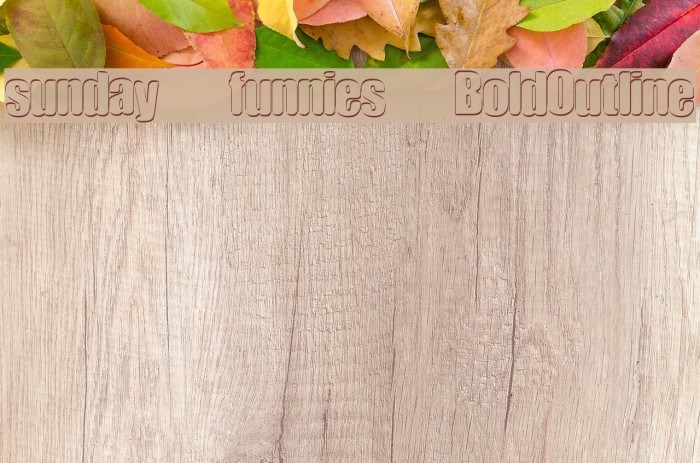 sunday funnies BoldOutline Example 2