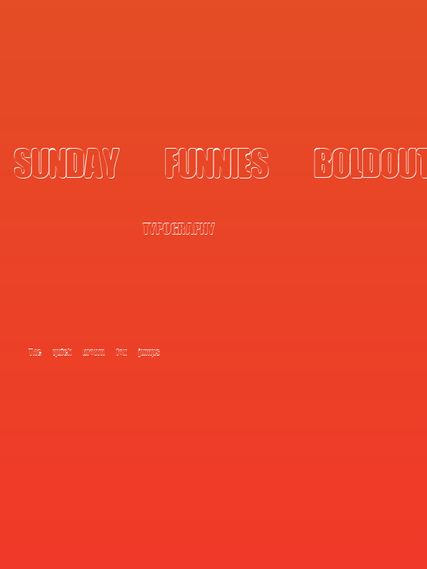 sunday funnies BoldOutline Poster