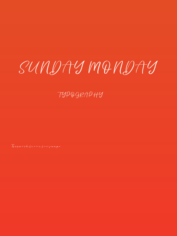 sunday monday Poster