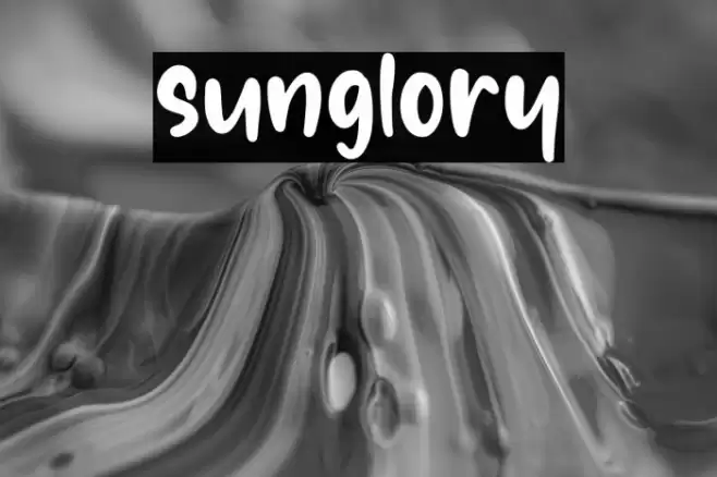 sunglory Font examples